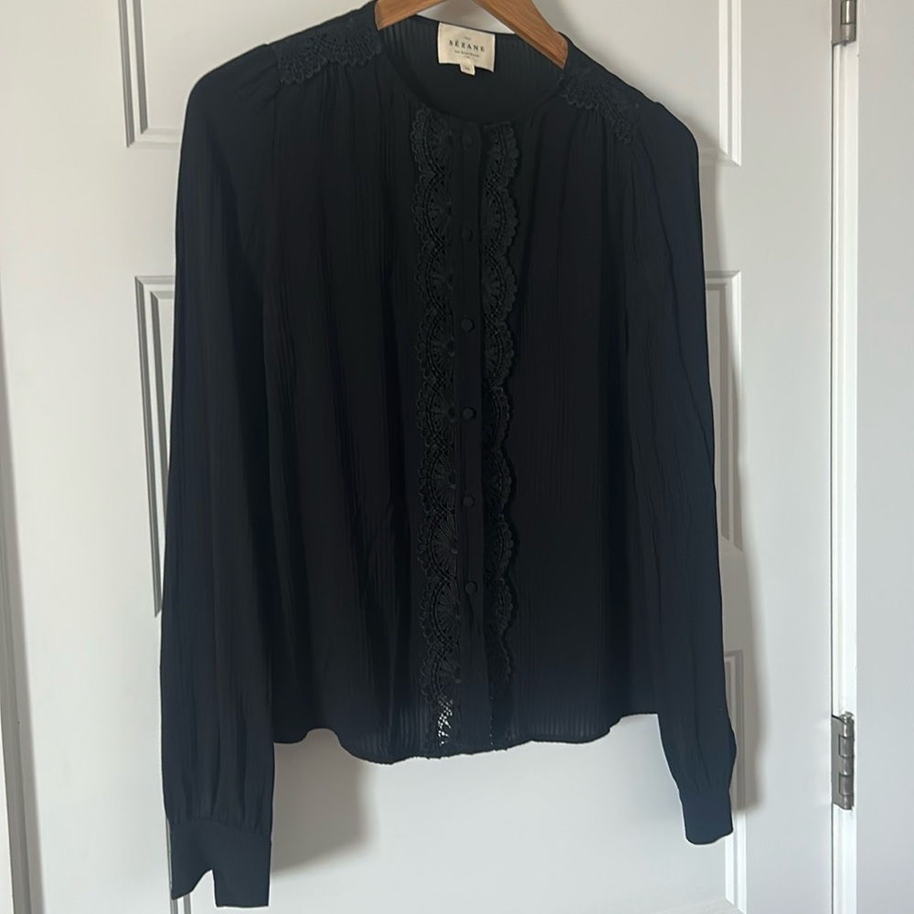 Sezane Karina Blouse Black - Size 2